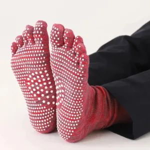 051140109 Reflexology Cotton Toe Crew Socks S