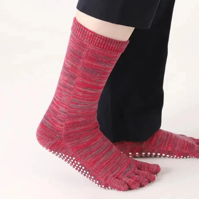 051140109 Reflexology Cotton Toe Crew Socks S