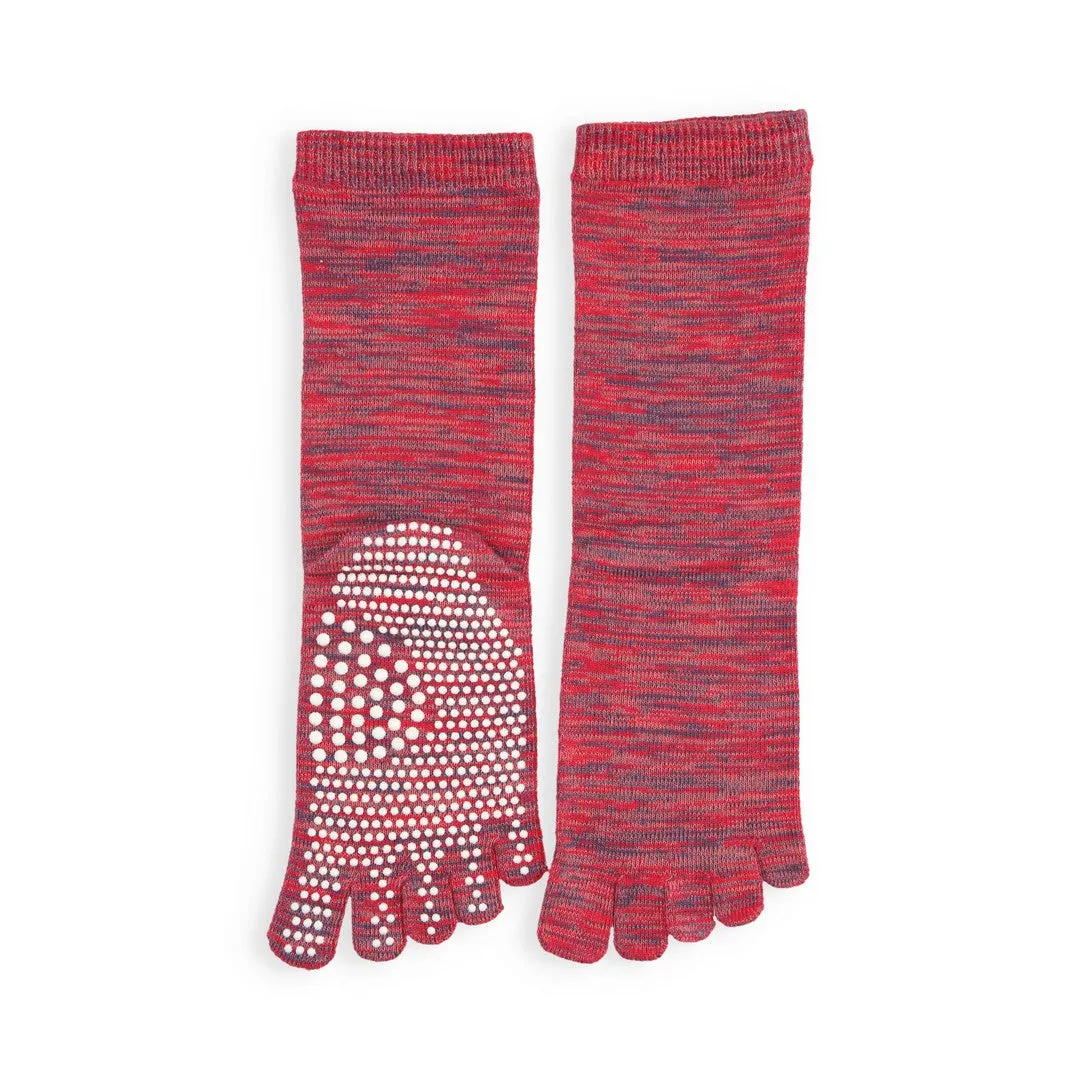 051140109 Reflexology Cotton Toe Crew Socks S