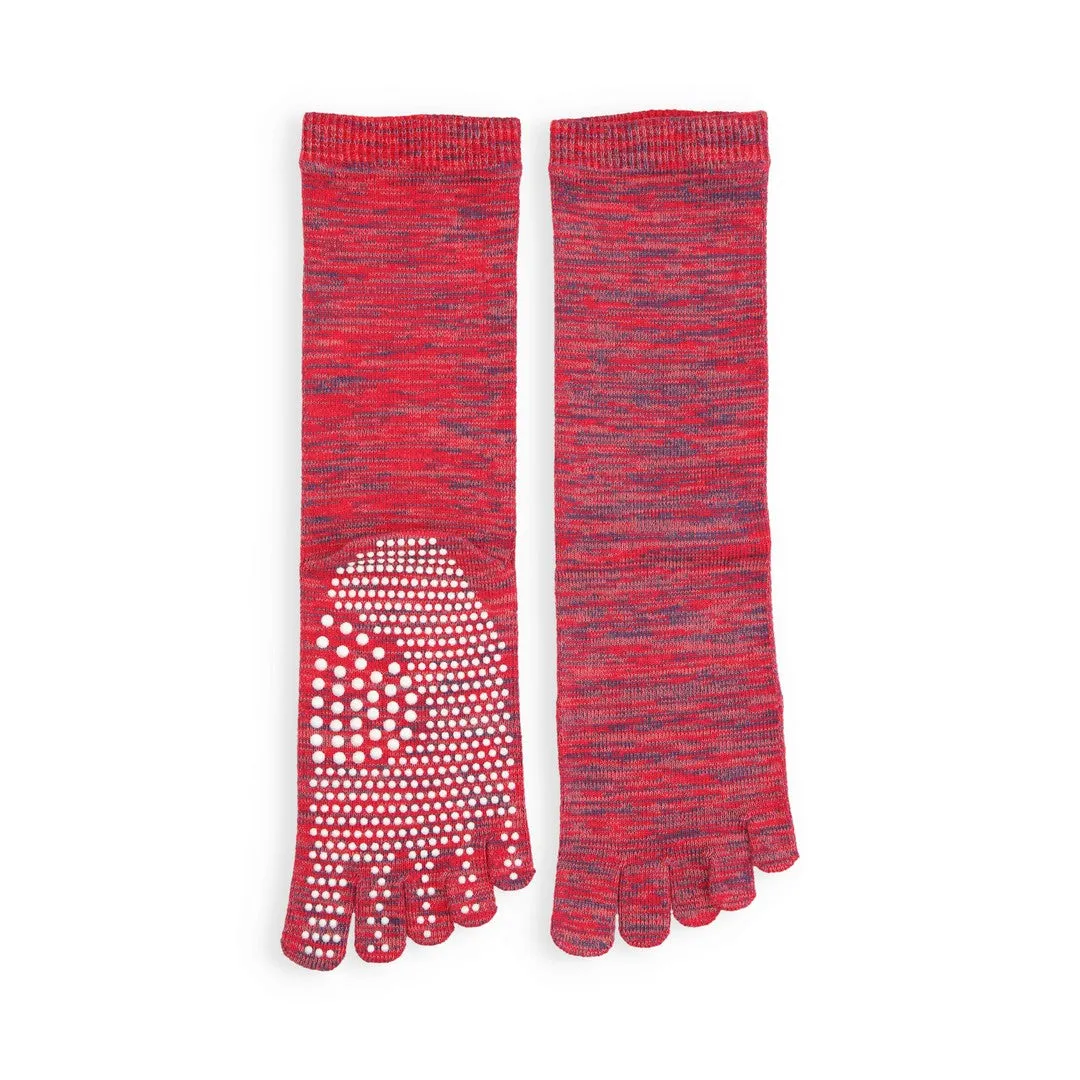 051140110 Reflexology Cotton Toe Crew Socks M