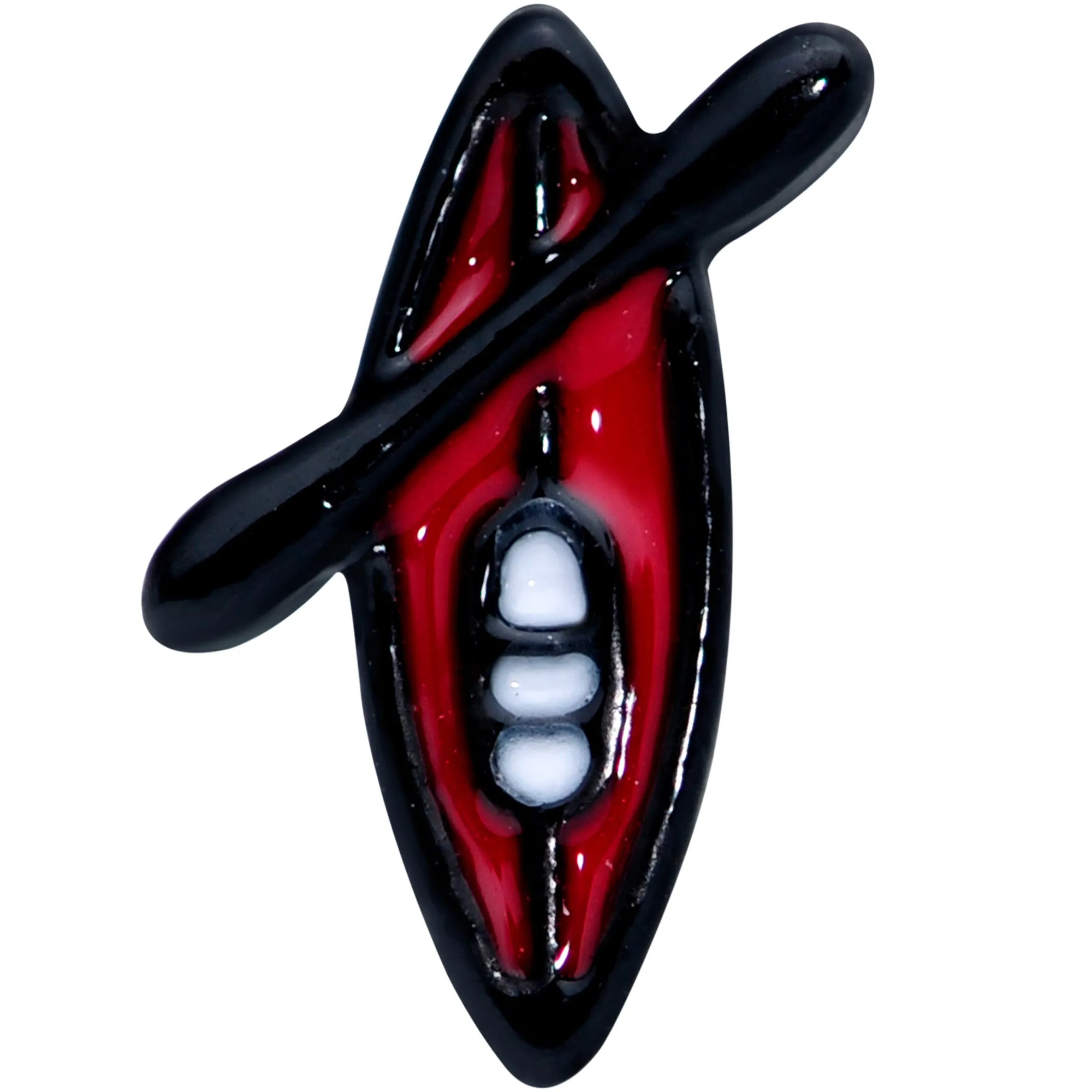 18 Gauge 3/8 Black Red Summer Kayak Boat Nose Hoop