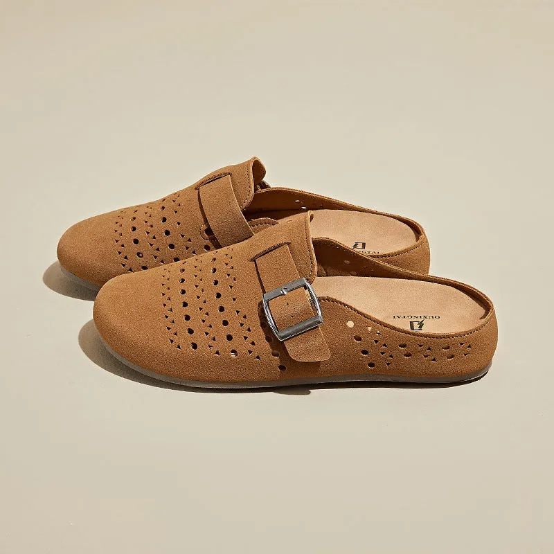 2025 summer new Birkenstocks ins Korean version of female students lazy one pedal half tray casual shoes street shot XT173