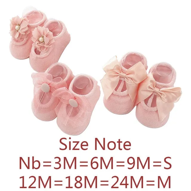 3 Pair/lot Baby Socks for Newborns Girls