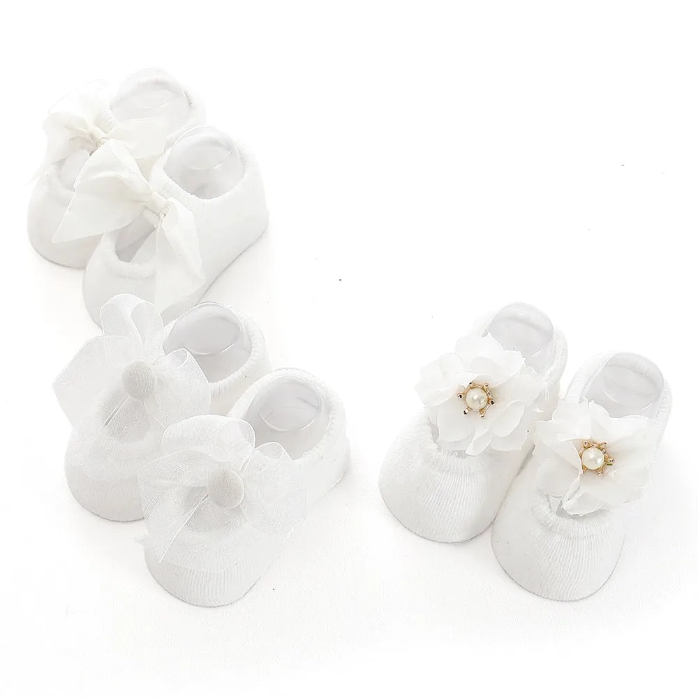 3 Pair/lot Baby Socks for Newborns Girls