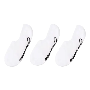 3 Pairs No-Show Socks - White