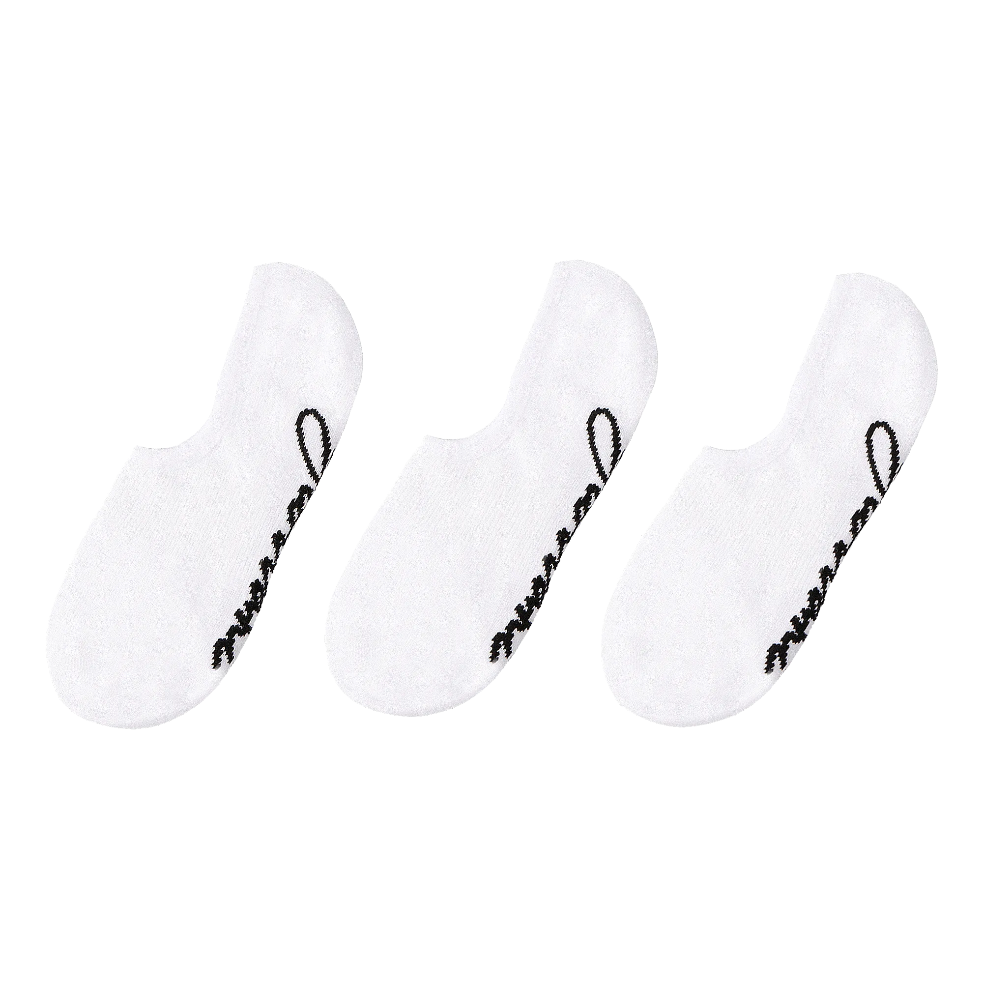 3 Pairs No-Show Socks - White