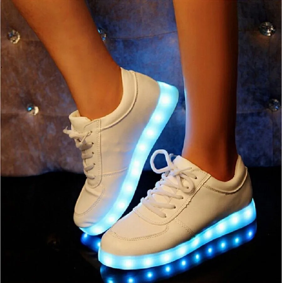 7 colored luminous shoes LED glow sneakers