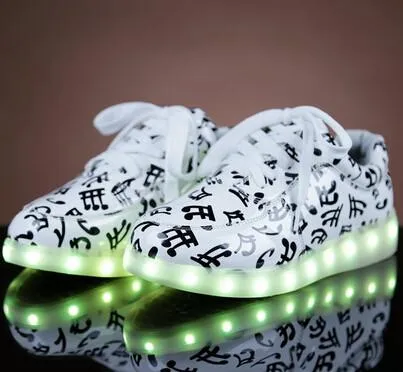 7 colored luminous shoes LED glow sneakers