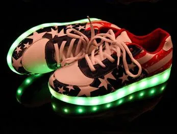 7 colored luminous shoes LED glow sneakers