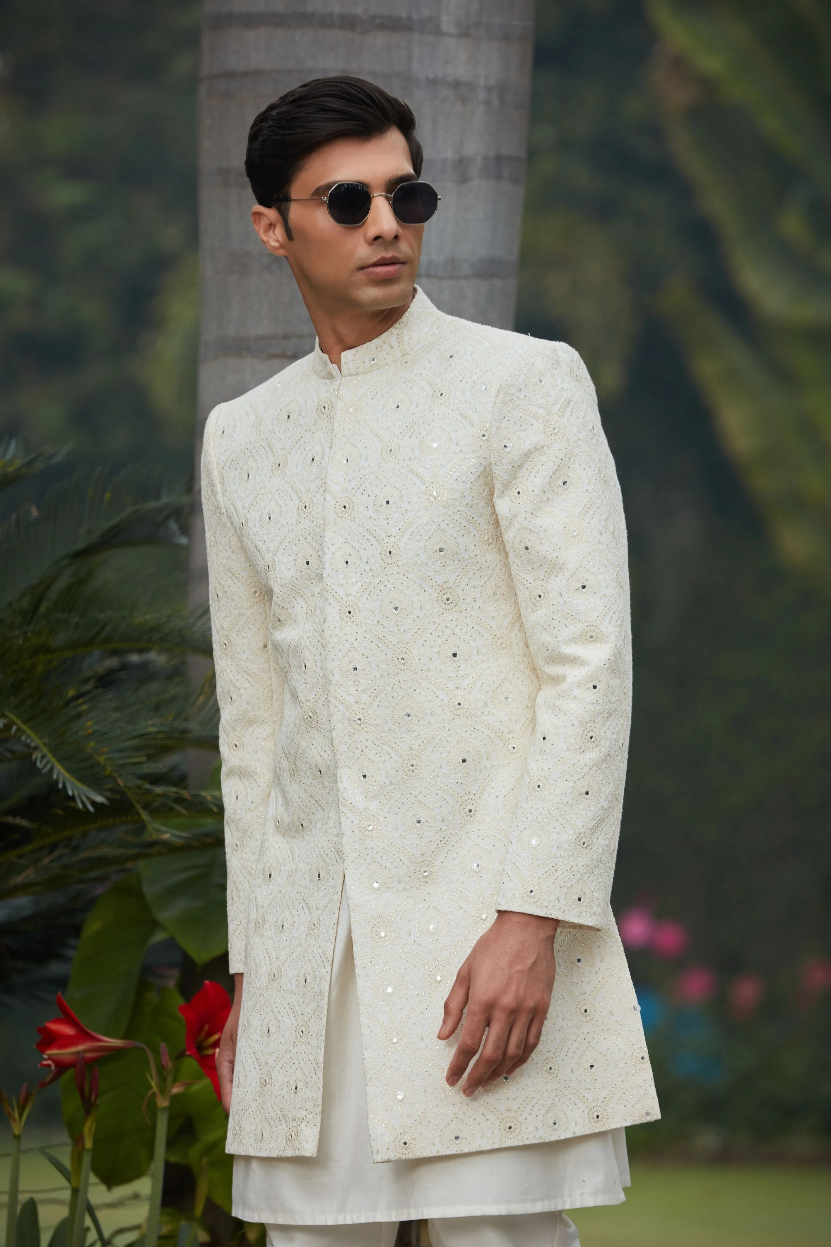 Ahim Achkan Jacket With Kurta Set