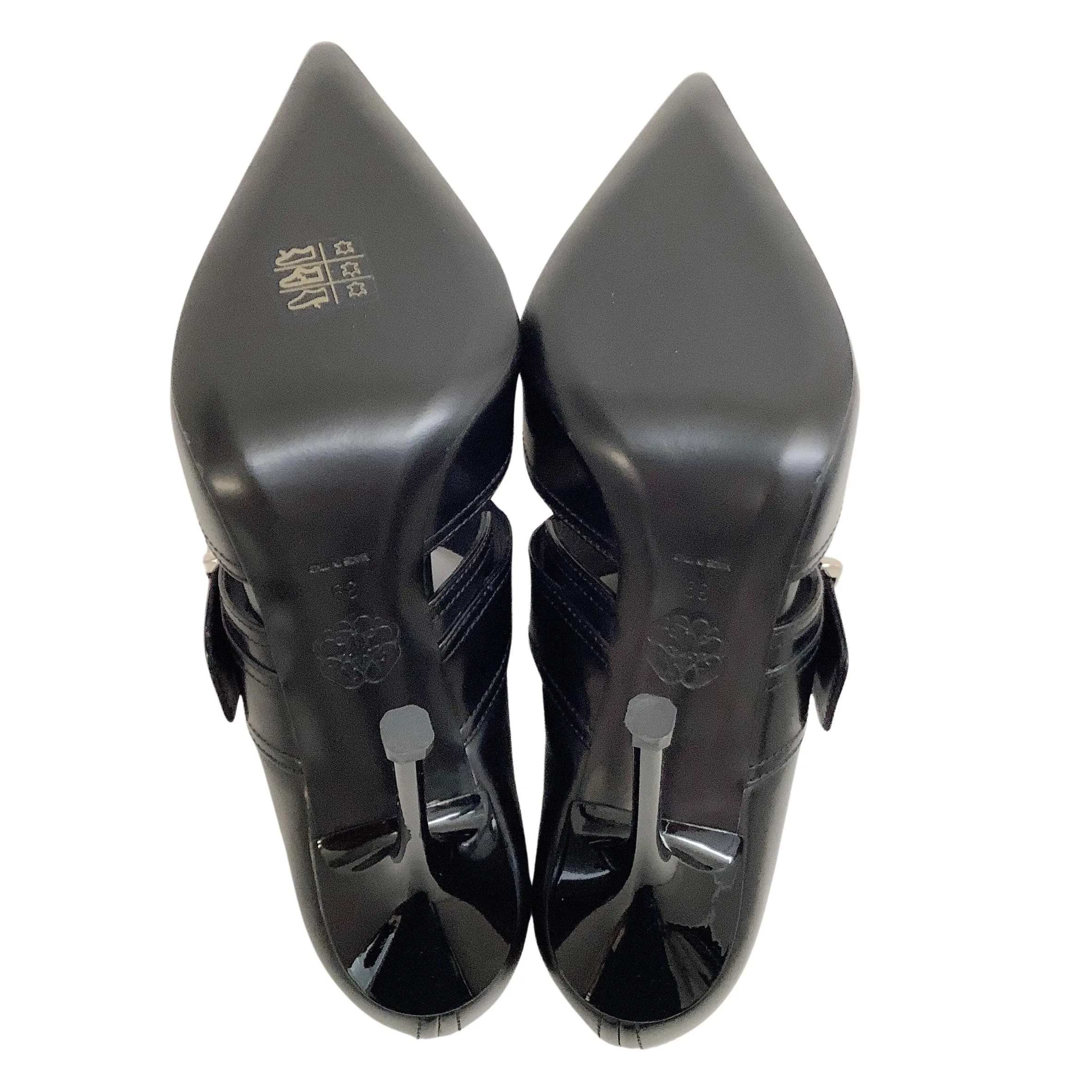 Alexander McQueen Black Leather Punk Buckle Mules