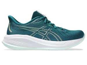 Asics Women's GEL-CUMULUS 26 Wide (D) Running Shoes in Rich Teal/Pale Mint