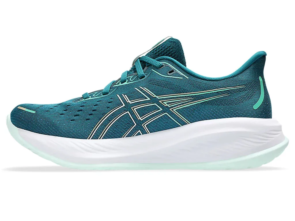Asics Women's GEL-CUMULUS 26 Wide (D) Running Shoes in Rich Teal/Pale Mint