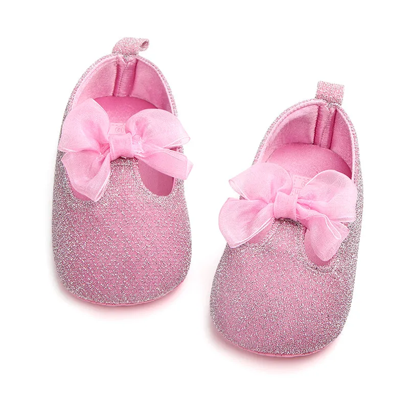 Baby Girl Cotton Fabric PreWalker PartyWear Shoes