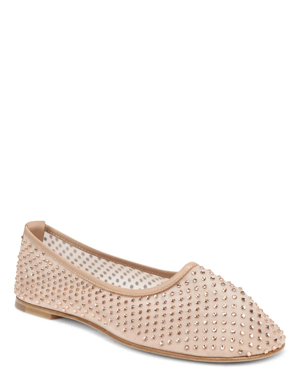Balla Small Crystal Ballet Flat in Nude