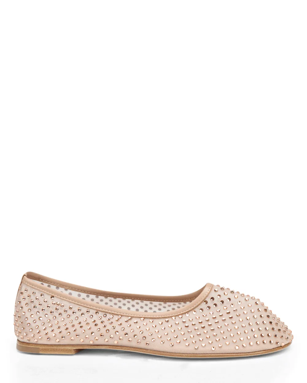 Balla Small Crystal Ballet Flat in Nude