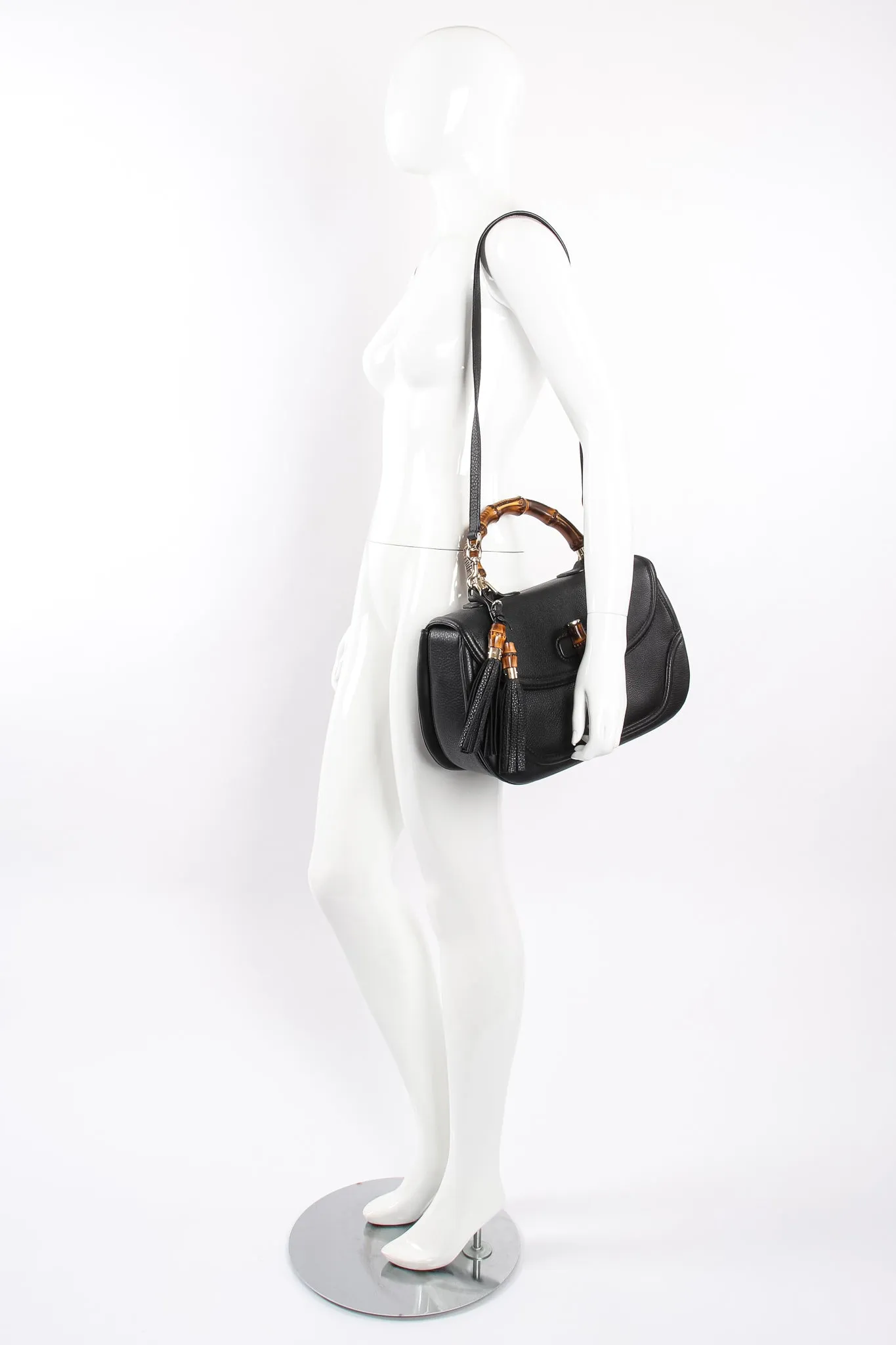 Bamboo Handle Tassel Bag