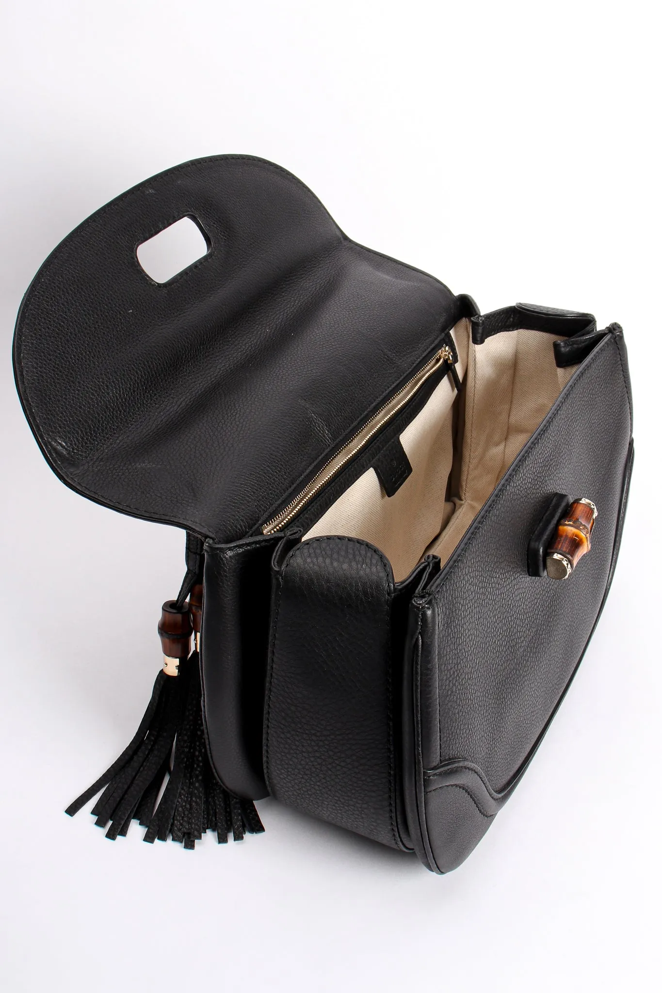 Bamboo Handle Tassel Bag