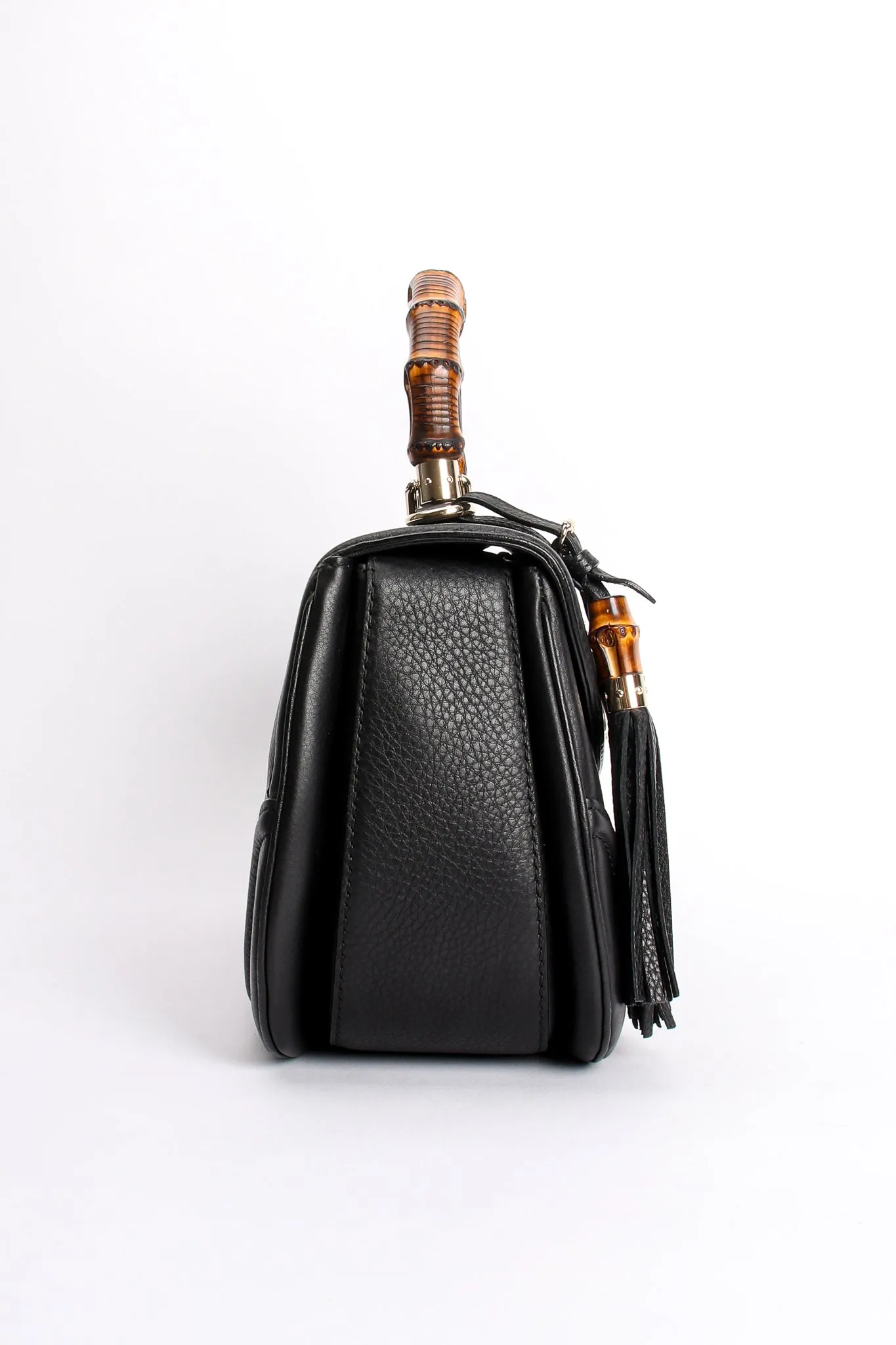 Bamboo Handle Tassel Bag