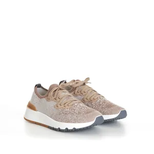 Beige Low Top Cotton Chiné Knit Runners