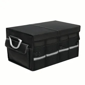 Big Trunk Organizer, Cargo Organizer SUV Trunk Storage Waterproof Collapsible Durable Multi Compartments LE12994