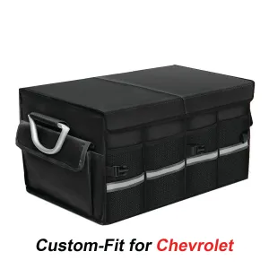 Big Trunk Organizer, Custom-Fit For Car, Cargo Organizer SUV Trunk Storage Waterproof Collapsible Durable Multi Compartments WaCH253