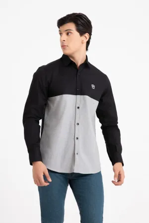 Black-Grey Casual Shirt