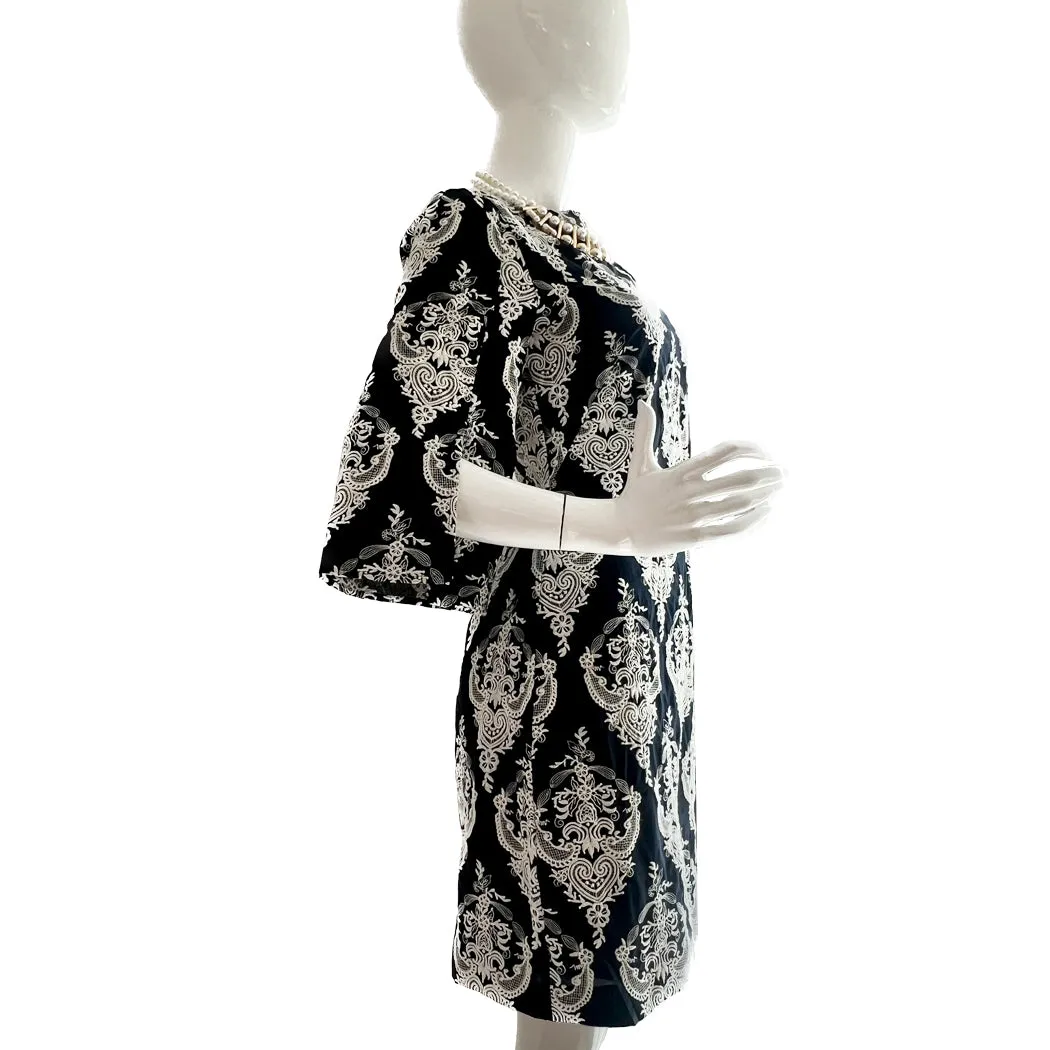 Boat Neck Slashed Sleeve Sheath