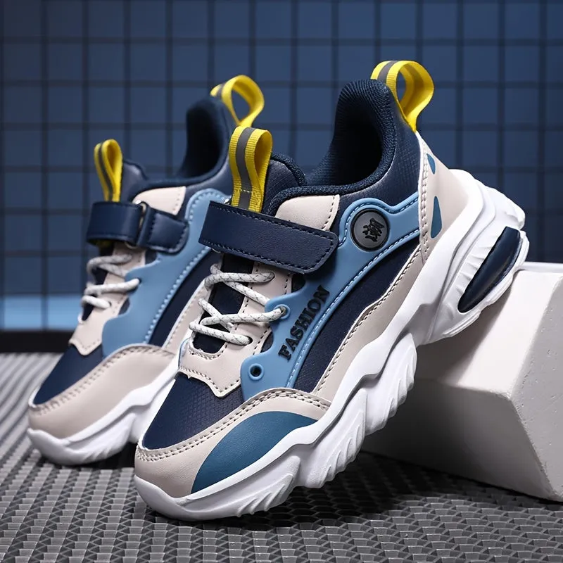 Boys Breathable Lightweight Platform Walking Sneakers