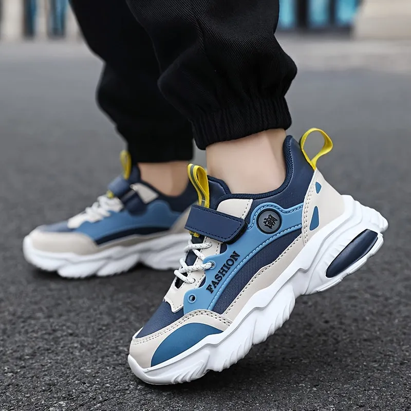 Boys Breathable Lightweight Platform Walking Sneakers