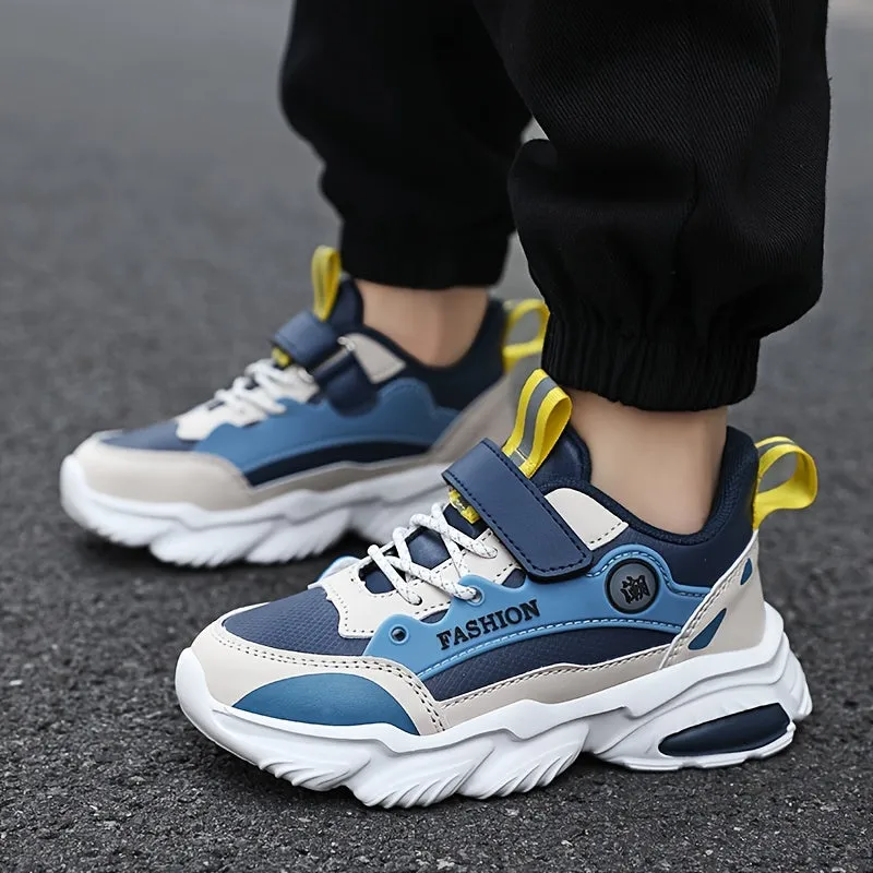 Boys Breathable Lightweight Platform Walking Sneakers