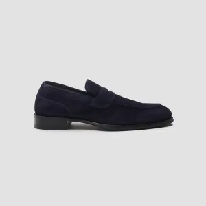 Brera Navy Men's Suede Loafer