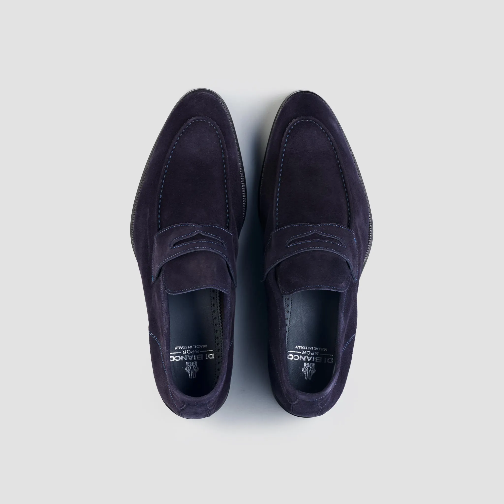 Brera Navy Men's Suede Loafer