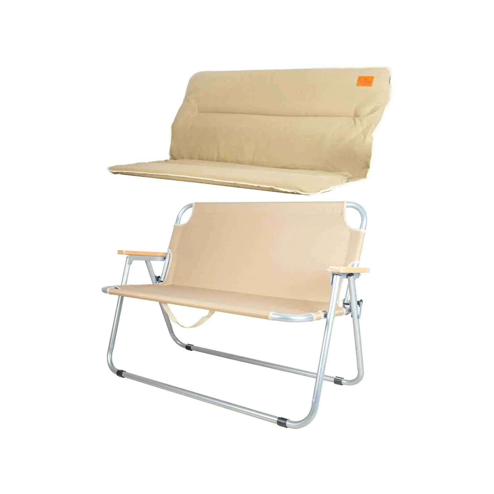 Camouflage Double Camping Chair - Khaki
