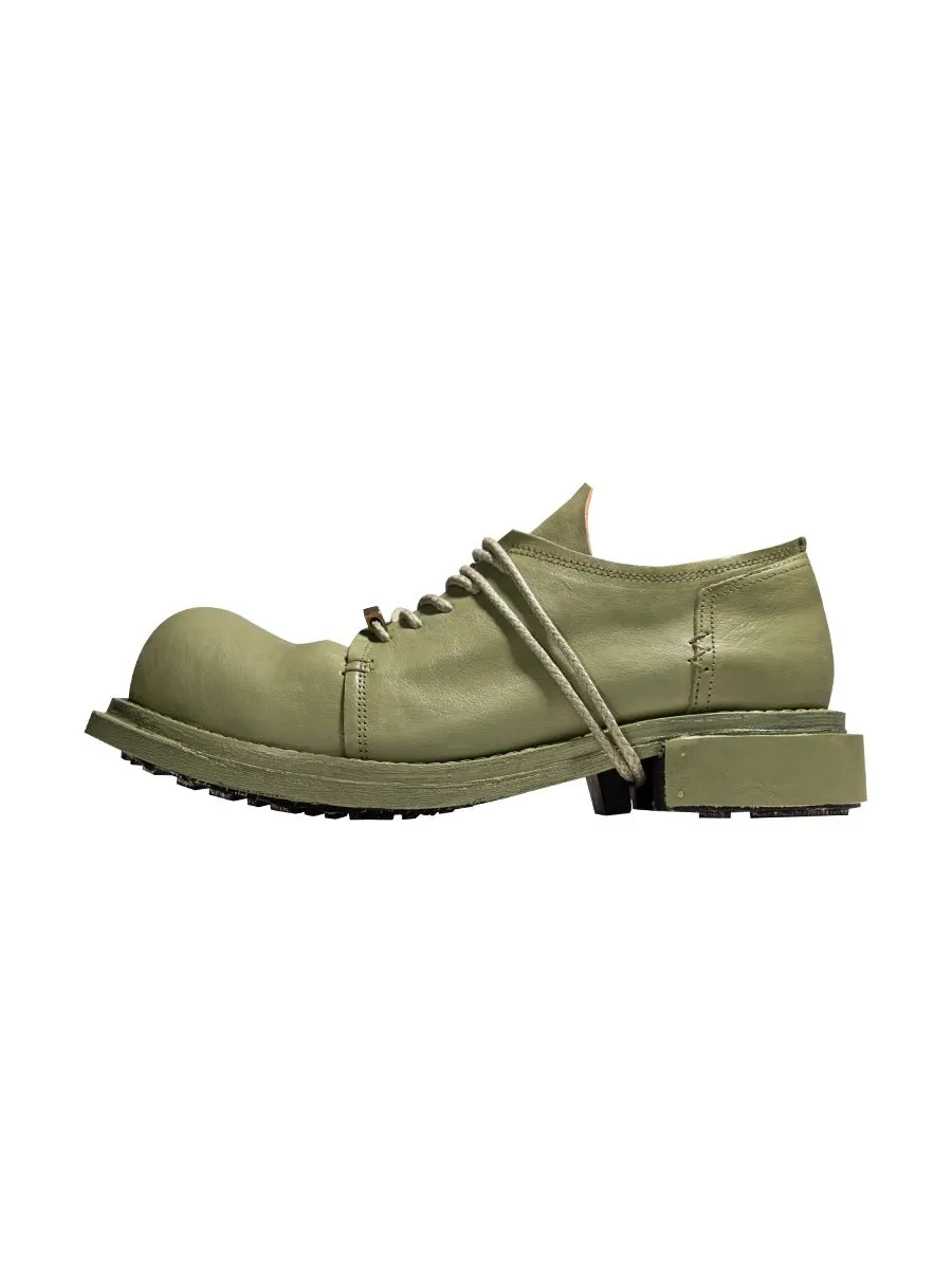 Casual breathable men's shoes square toe commuter leather shoes