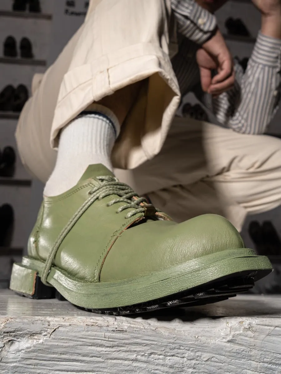Casual breathable men's shoes square toe commuter leather shoes
