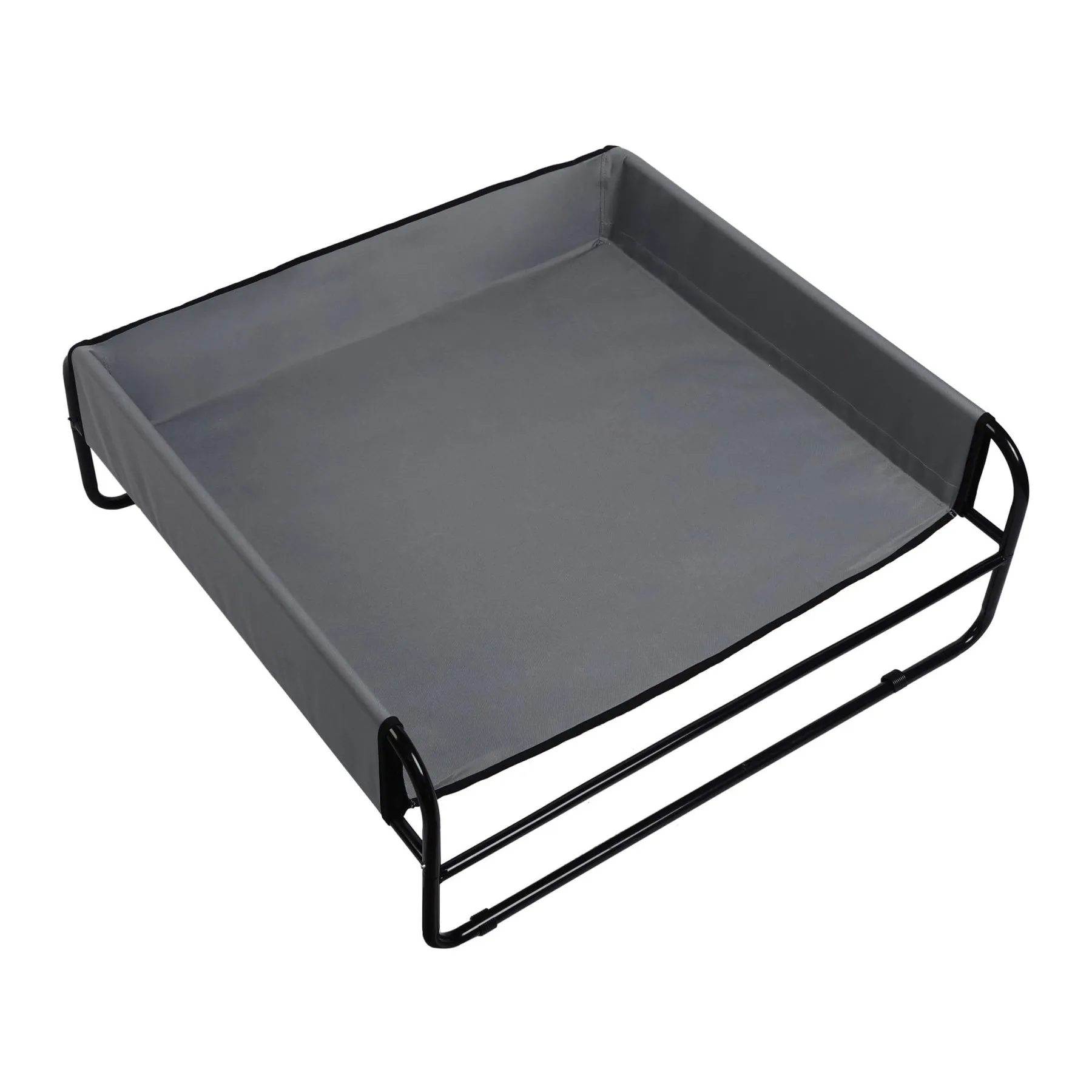 Charlie's High Walled Outdoor Trampoline Dog Bed Grey Large