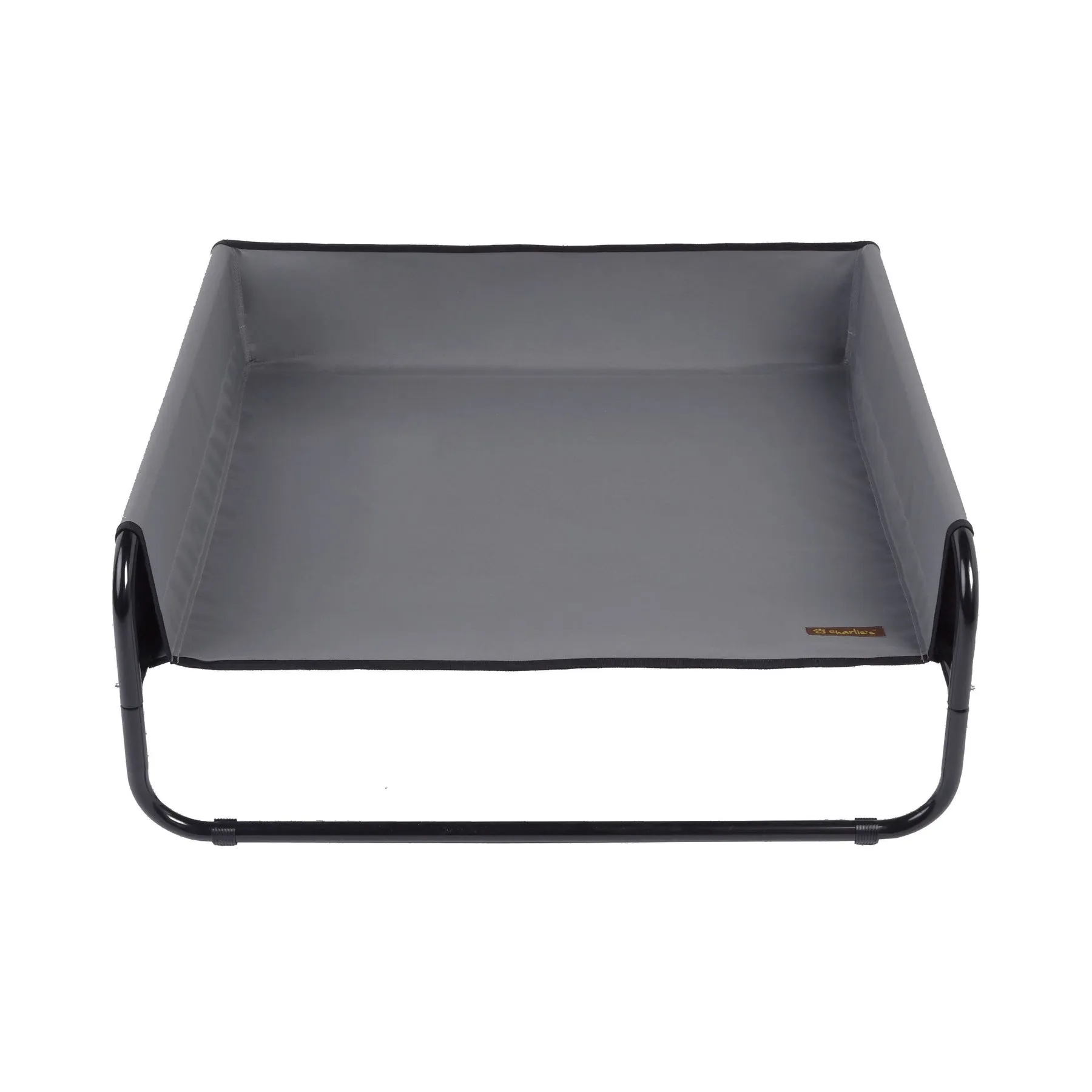 Charlie's High Walled Outdoor Trampoline Dog Bed Grey Large