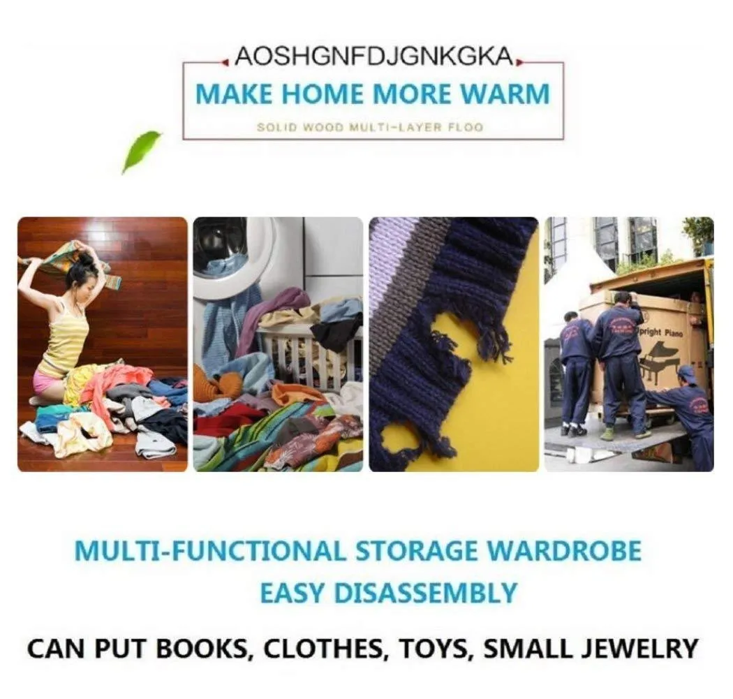Cloth Wardrobe Bedroom Storage, Shading Cloth Steel Pipe Large Size Hanging Clothes Organizer Simple Home Portable Storage Closet for Clothes,79x18x65inch