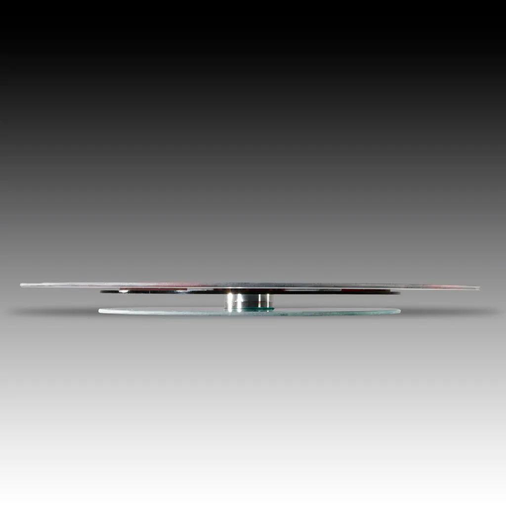Coffee Table <br>Glass Table Spinner 17.75"