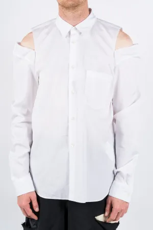 COMME DES GARCONS HOMME PLUS CUT OUT SHIRT WHITE