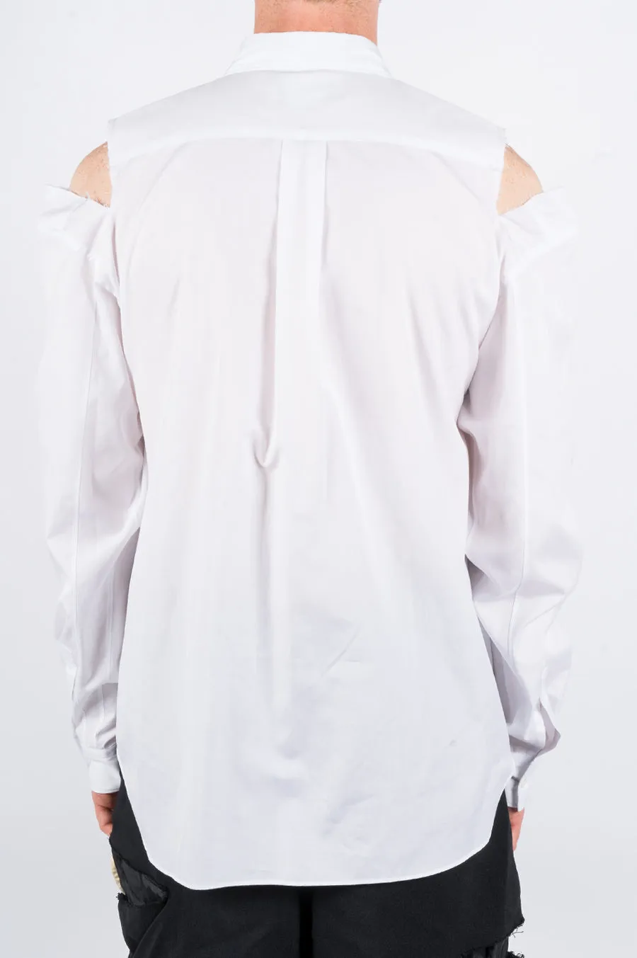 COMME DES GARCONS HOMME PLUS CUT OUT SHIRT WHITE