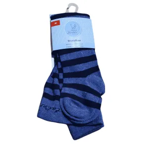 Cotton Tights - Navy Stripe
