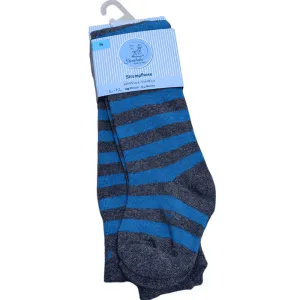 Cotton Tights - Teal Stripe