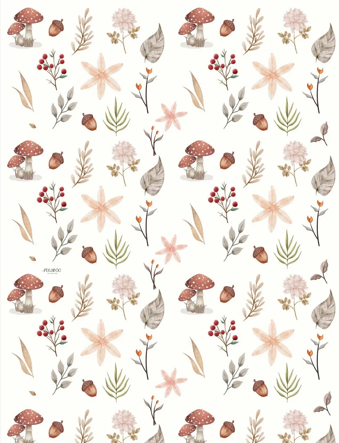 Couverture magiks - Feuillage et champignons