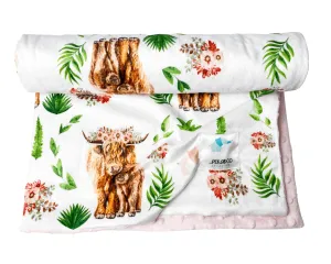 Couverture minky - Highland cow