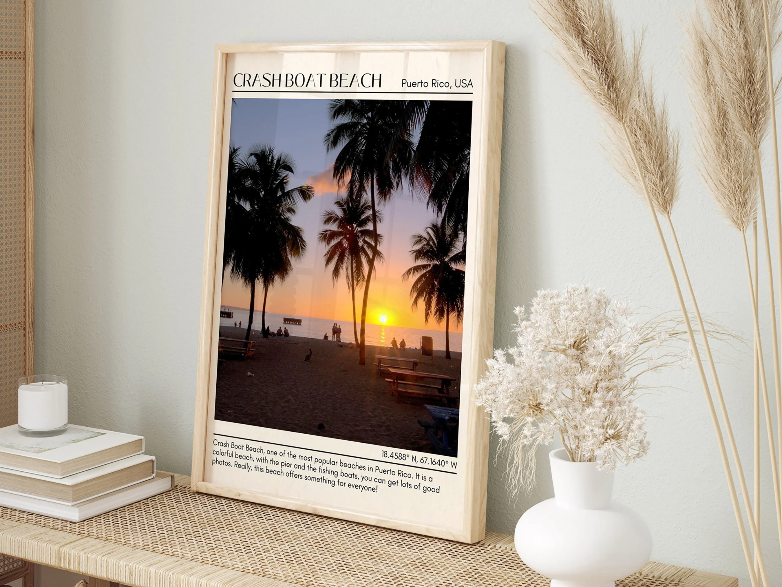 Crash Boat Beach Wall Canvas, Puerto Rico, USA