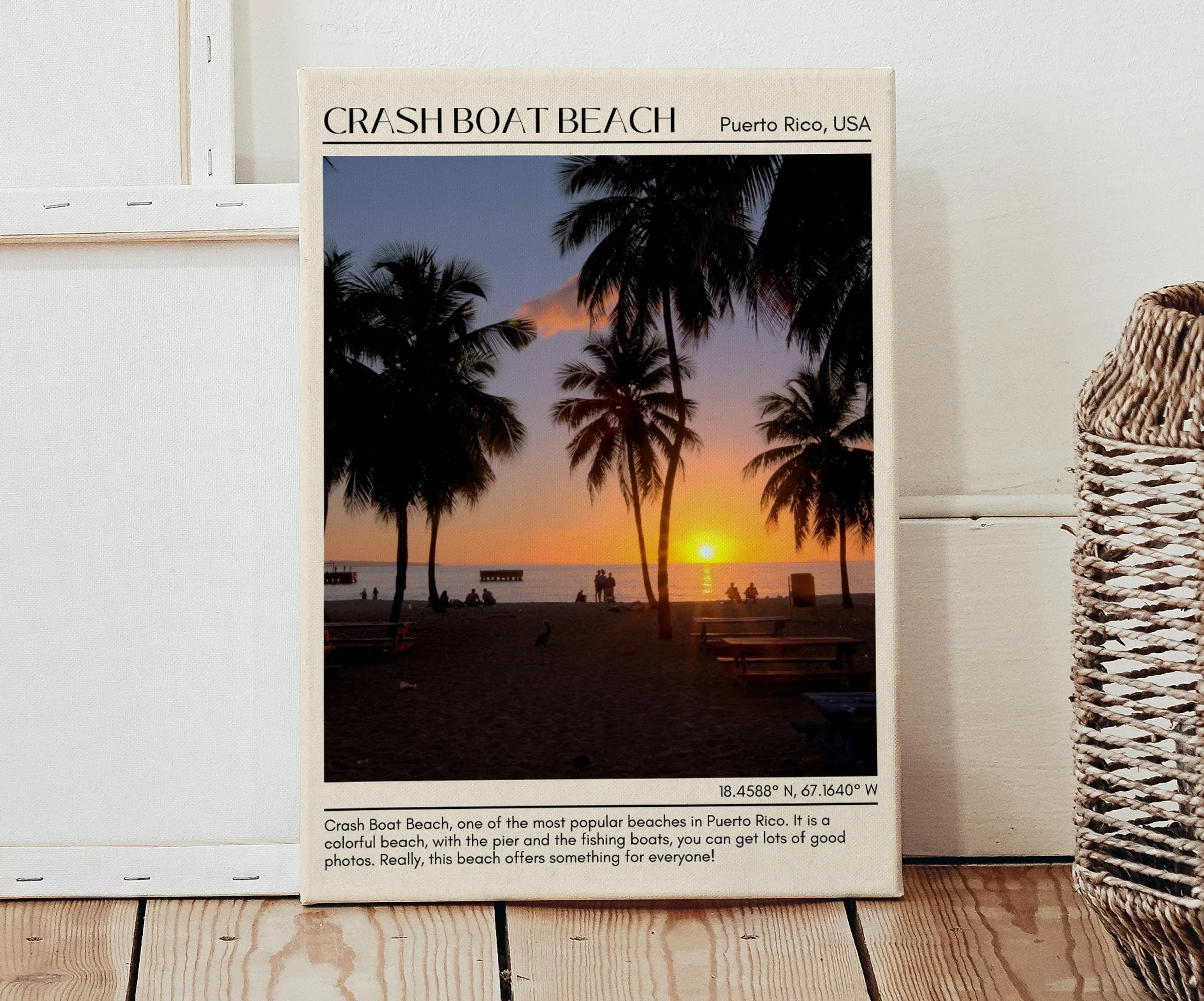 Crash Boat Beach Wall Canvas, Puerto Rico, USA