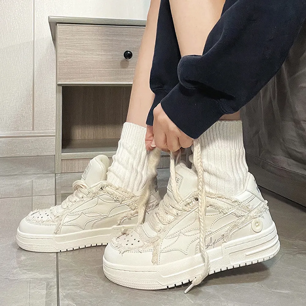 Cyber Envoy | Preppy Versatile Solid Color Sneaker
