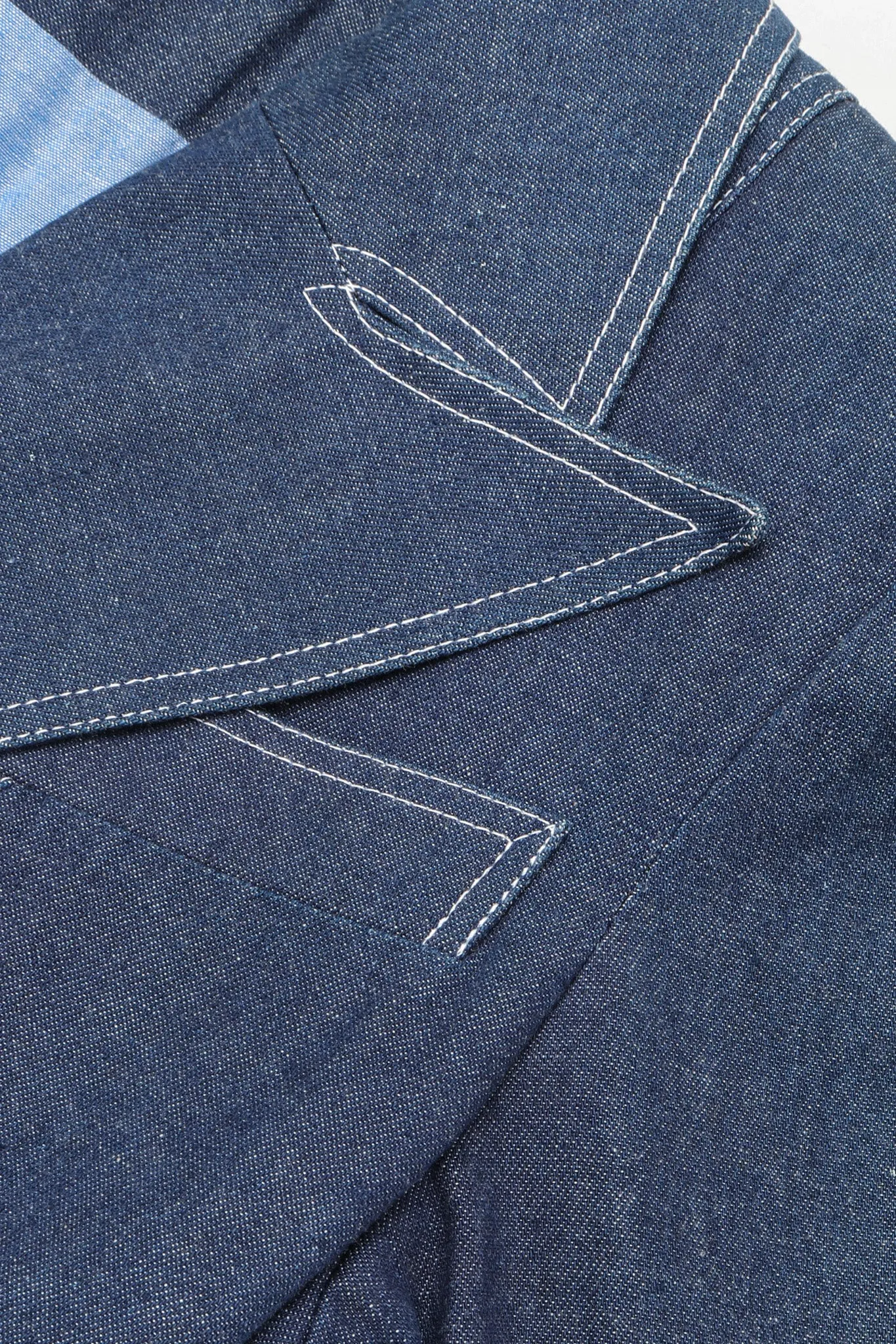 Denim Wide Lapel Flare Jacket
